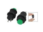 20 Pcs 12.5mm Thread Green Cap SPST Latching Type Push Button Switch OFF ON