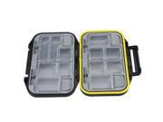 12 Compartments Storage Case Fly Fishing Lure Spoon Hook Bait Tackle Box Waterproof Black