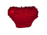 Baby Girl Ruffle Panties Bloomers Diaper Cover S Red