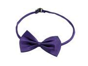 Adjustable Dog Doggie Collar Bowtie Bow Ties 2 Pcs Purple
