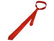 Red Self Tie Style Polyester Necktie Neckwear for Ladies