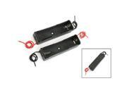 2 Pcs 3.7V 1 x 18650 Battery Holder Case Box Black with Leads 2 Pcs 3.7V 1 x 18650 Battery Holder Case Box Black with Leads