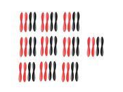 Hubsan 10 x Quantity of Hubsan X4 H107C Propeller Blades Props Rotor Set Main Blades Black and Red