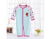 Baby clothing Pink strawberry rompers cotton long sleeve 10 12M