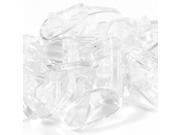Clear White Screw on Eyeglass Glasses Oval Silicone Nose Pads 13mmx7mm 20 Pair