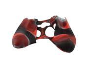 DETL Army Camouflage Silicone Cover Case Skin for Xbox 360 Wireless Controller red black