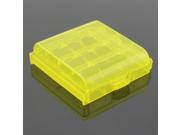 Pack of 4 PCS AA AAA Battery Storage Hard Case Box yellow