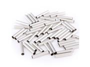 100 X Silver Tone Metal Tubes Spacers Findings 20x4mm HOT