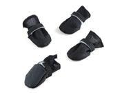 Pet Dog Shoes Mesh Boots Booties Set of 4 Cozy Cool Sport Black