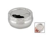 Stainless Steel Detachable Rotating Lid Cigarette Ashtray Silver Tone