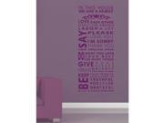 English we are a family waterproof wall stickers 55*128cm Purple
