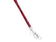 Rhinestone Lanyards with ID Badge Holder Key Chain Red Baguette