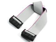 30cm 11.8 2.54mm Pitch 16 Pin Ribbon Cable Gray