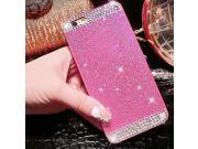 3D Bling Glitter sparkle Crystal Rhinestone Hard Case Cover for Apple iPhone 6 Rose Red