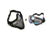 2 in 1 Metal Mesh Protection Goggles Airsoft
