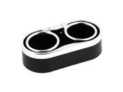 Black Plastic Double Hole Cup Car Drink Bottle Can Holder Stand