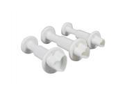 Set of 3 Sugarcraft Heart Plunger Cutter by