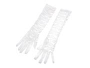 Pair Party Full finger Elbow Length Floral Print Lace Gloves