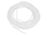 White 3mm Outer Dia 29M Polyethylene Spiral Cable Wire Wrap Tube