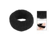 Hairstyling Black Terry Ponytail Holder 1.6 Wide Stretchy Hair Band