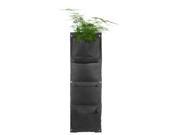 Wall mounted Polyester Living Indoor Wall Planter Black