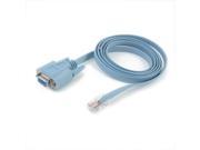4.9Ft RJ45 Male to D Sub RS232 DB9 Female Adapter Flat Cable