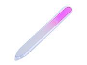 5.5 Inch Crystal Glass Nail File Double Work Sides Durable Case for Natural and Acrylic Nails Pink