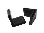 Rubber Covers Furniture Angle Iron Foot Pads 40mm x 40mm 10 Pcs Black