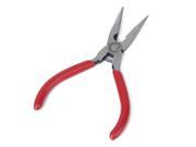 Chain Nose Pliers w Ridged Jaws and Cutter Jewellery Tool Red