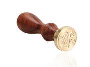 Sealing Wax Classic Initial Wax Seal Stamp Alphabet Retro Wood Letter V
