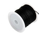 Roll Black Waxed Cotton Necklace Beads Cord String 1mm HOT