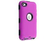 Hybrid Case Compatible with Apple? iPod touch? 4th Generation Black Hard Hot Pink Skin