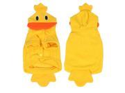 Halloween Costume Duck Style Yellow Fleece Dog Clothes Coat XS