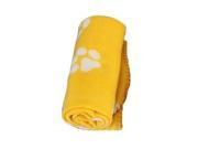 60*70cm Pet Dog Cat Blanket Mat White mark on Yellow footprints