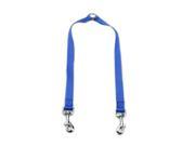 Blue Nylon Double Dual Two Pets Dogs Leash 1 Lead 2 Way Coupler Walk Necklace