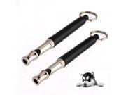 2 X 90mm Pet Training Whistle Pitch Adjustable Ultra Silent