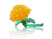 3D Crystal Cube Jigsaw Model DIY Rose IQ Toy Gift Gadget yellow