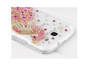 Deluxe Handmade Clear Pink Peacock Bling Crystal Diamond RhInestone Hard Case Skin Cover For Samsung i9300 Galaxy S3 I9300 I747 L710 T999 i535 AT T T Mob
