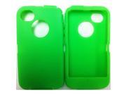 Green Replacement Silicone Skin De Case with Oval cutout For iPhone 4 4S