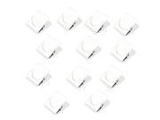 12 Pcs 3cm Square Spring Loaded Refrigerator Magnetic Wall Memo Paper Note Clip Silver
