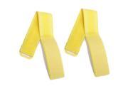 2X Bike Reflective Bands Trousers Pant Clips Strap Bind Ankle Yellow
