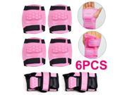 Pink 6 ~ 9 Yrs Boys Girls Kids Child Skate Cycle Knee Set Elbow Wrist Safety Pad