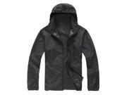 Outdoor Unisex Cycling Running Waterproof Windproof Jacket Rain Coat Black 3XL