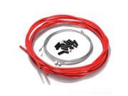 Bike Complete Front Rear Inner Outer Wire Gear Brake Cable Red