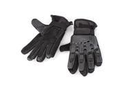 Pair Leather Gloves Protection Full Fingers Nylon Airsoft Boxing Exercise