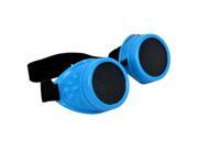 Cyber Goggles Steampunk Welding Goth Cosplay Vintage Goggles Rustic Blue Black