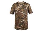 New Outdoor Hunting Camouflage T shirt Men Breathable Army Tactical Combat T Shirt Military Dry Sport Camo Camp Tees CP Green XL