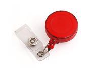Retractable Ski Pass ID Card Badge Holder Key Chain Reels With Clip Red