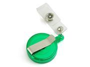 Retractable Ski Pass ID Card Badge Holder Key Chain Reels With Clip Green