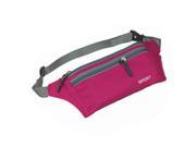 Unisex Running Bum Bag Travel Handy Hiking Sport Fanny Pack Waist Belt Zip Pouch Rose Red